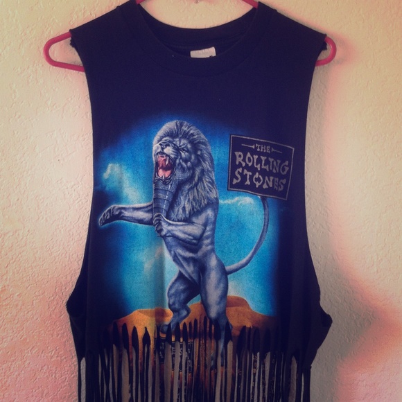Fringed Rolling Stones Concert Top