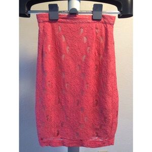 H&M Pink Lace Skirt