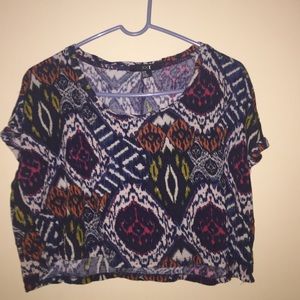 Tribal print crop top