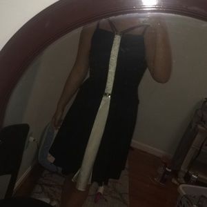 black and white dress