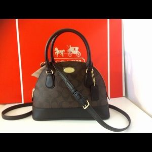 COACH Signature MINI Cora Dome Satchel