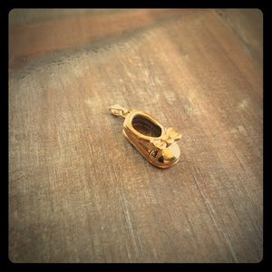 ✨14k Gold 🎀Baby Girl Shoe w/ Bow Pendant or Charm