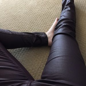 *REDUCED PRICE* Obey burgundy waxy pants