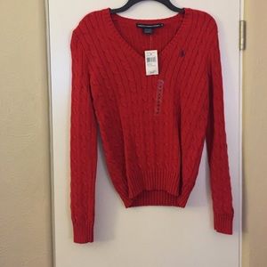 Ralph Lauren Red Knit Sweater!