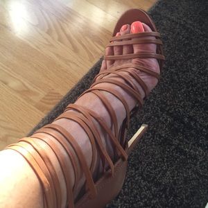 Sexy strap up high heels