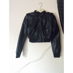 Faux Leather Black Jacket