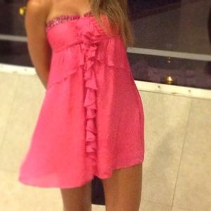 Bright pink sexy dress