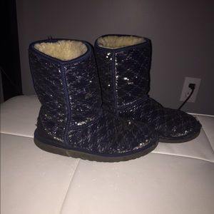 Blue/ silver UGG boots