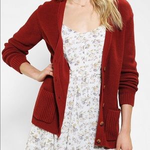 Brick red cardigan