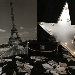 Patent Leather Black Patent Wallet With Gold Trim