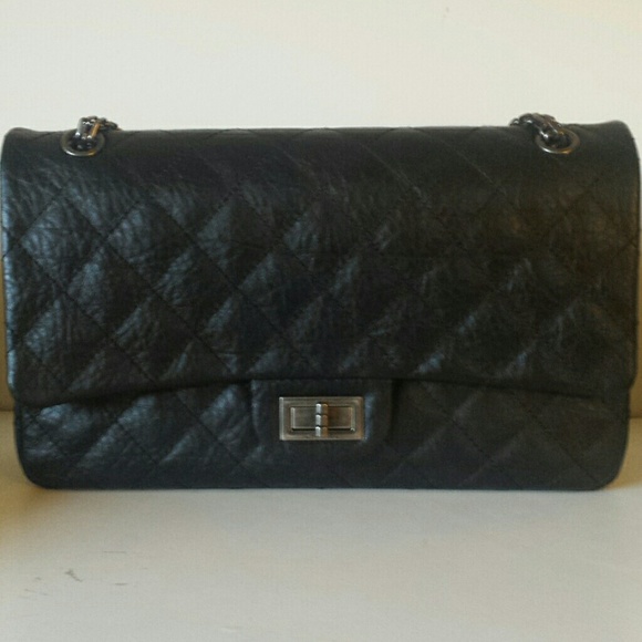 Black 227 Aged Leather and gunmetal hardware