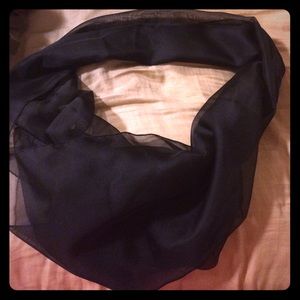Sheer Black Scarf