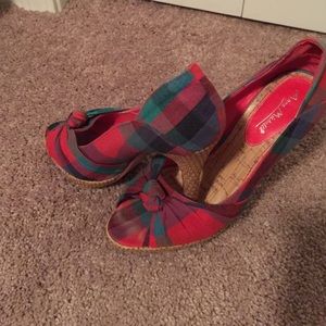 Plaid high heel