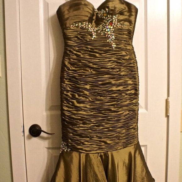 MeProm by Moonlight olive green mermaid dress - Picture 1 of 4