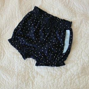 NEW! Navy blue baby girl elastic shorts.