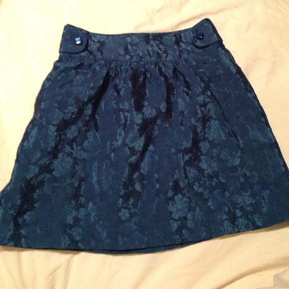 Blue pattern high waste vintage skirt
