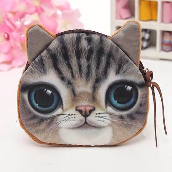 Other - Gorgeous big eye cat change purse or makeup bag.
