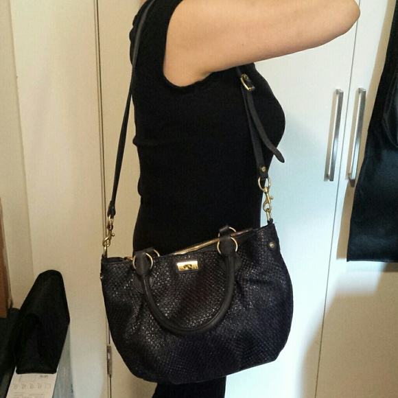 SOLD!! J.Crew Brompton straw mini-hobo in navy - Picture 4 of 4