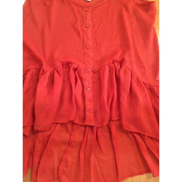 High-low flowy Orange top🍊 - Picture 2 of 2