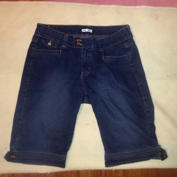 Denium knee length shorts
