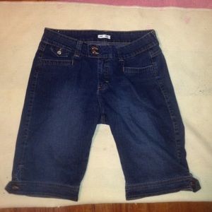 Denium knee length shorts