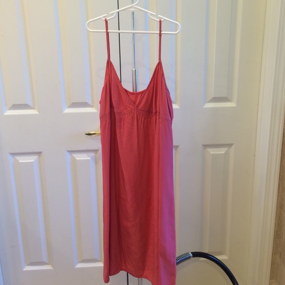 Coral slip dress
