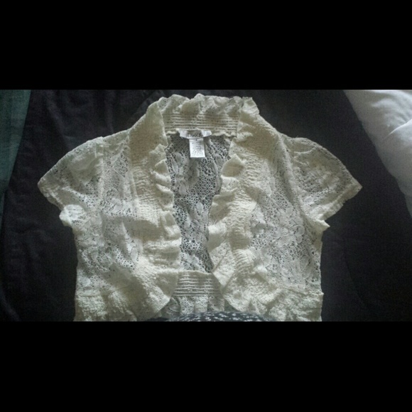 Pinky - Open Ruffle Shrug - Picture 2 of 4