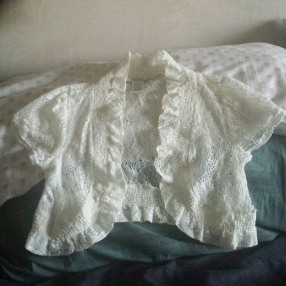 Pinky - Open Ruffle Shrug - Picture 3 of 4