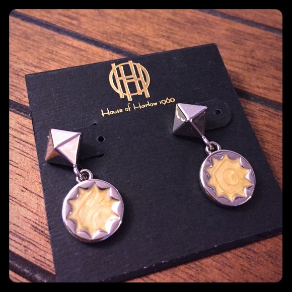 House of Harlow 1960 silver stud dangle earrings