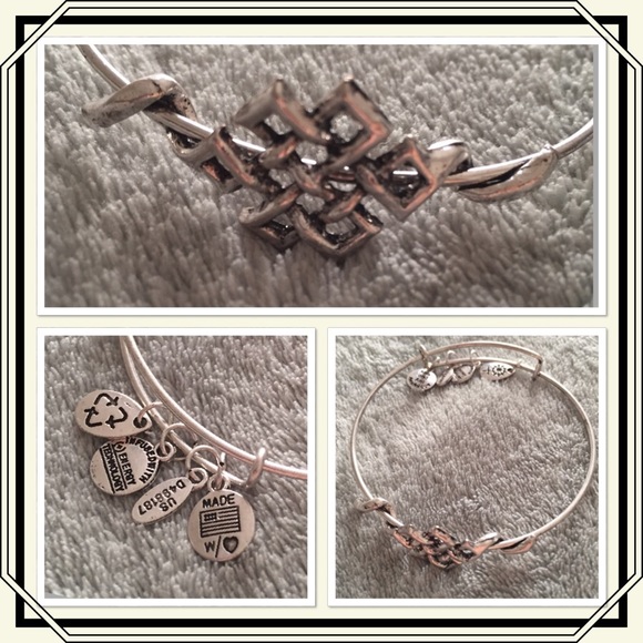 Alex & Ani Celtic Knot Charm Wire Bracelet