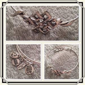 Alex & Ani Celtic Knot Charm Wire Bracelet