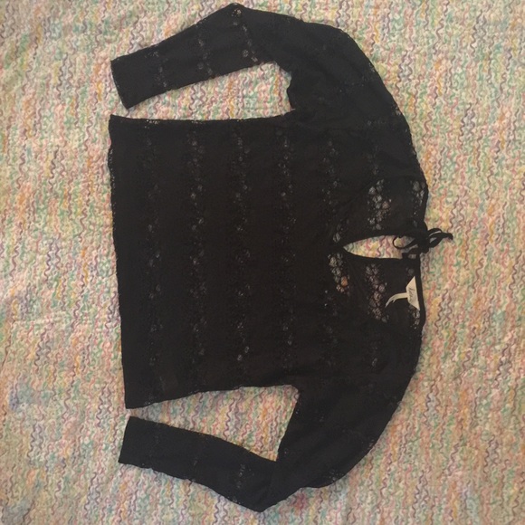 Boxy Lace-Stripe Top - Picture 1 of 2