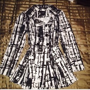 "My Michelle" Ladies Coat-Large. Black and White