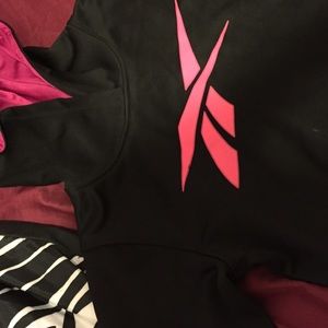 Youth XL blank and pink reebok hoodie