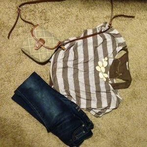 Papaya top with tank top