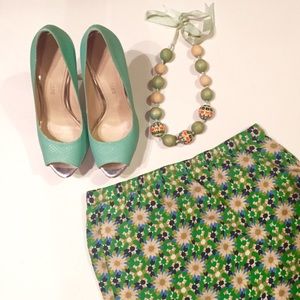 FINAL PRICE Fossil Stretch Patterned Pencil Skirt