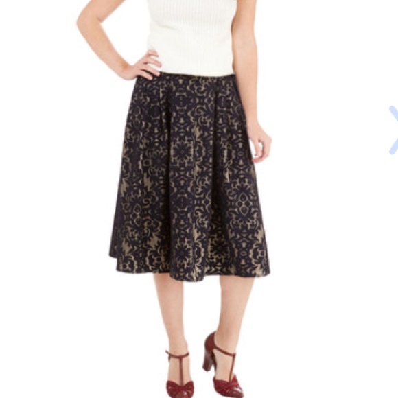 Modcloth with a flourish flocked skirt