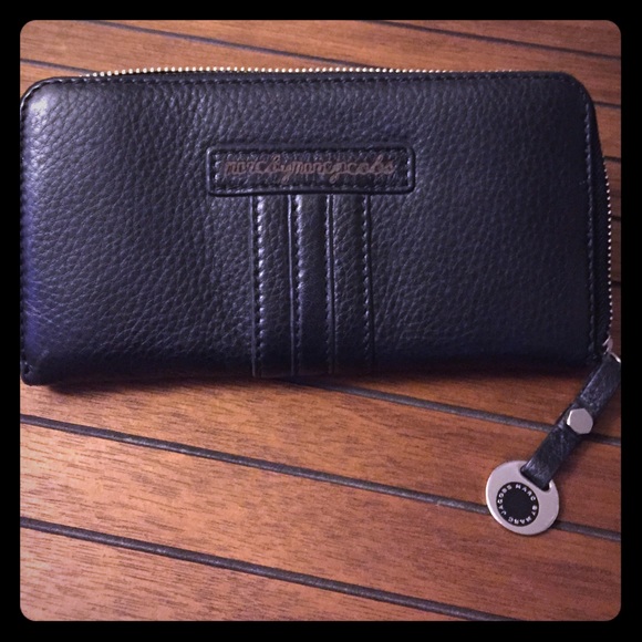 Marc y Marc Jacobs Black Leather Wallet