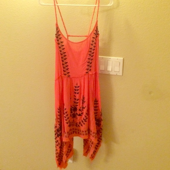 Orange Flowey Dress.