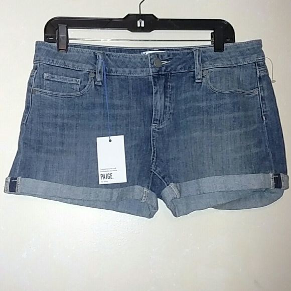 PAIGE Denim - Paige Stretch Denim Jean Cuffed Shorts