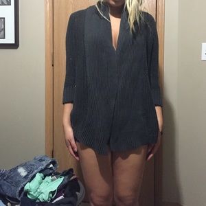 Eddie Bauer cardigan and Hollister Palm tree short