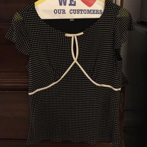 Ann Taylor, small petite, short sleeve black