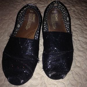 Black Sparkle Toms