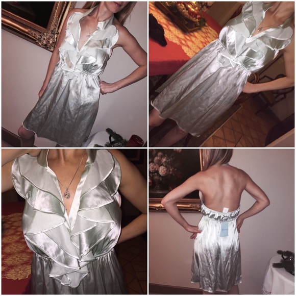 Silk Low-back Ruffle Dress by Marcianano - Picture 2 of 4