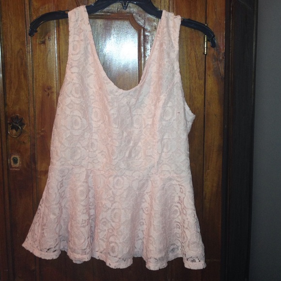 floal light pink peplum top!