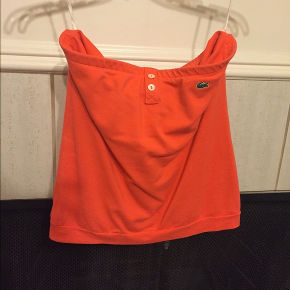 Lacoste Orange strapless top - Picture 1 of 4