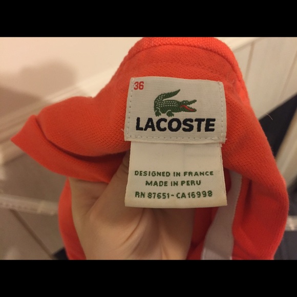 Lacoste Orange strapless top - Picture 2 of 4