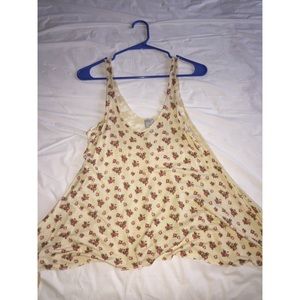 Floral top with back lace