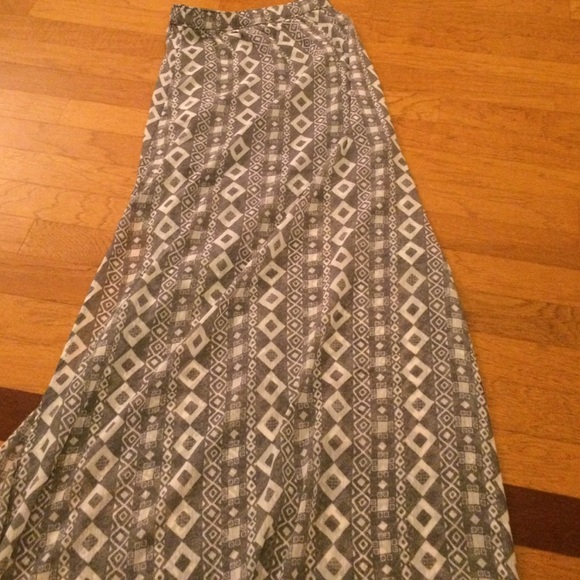 Grey and White Maxi