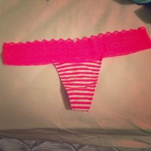 PINK lace thong